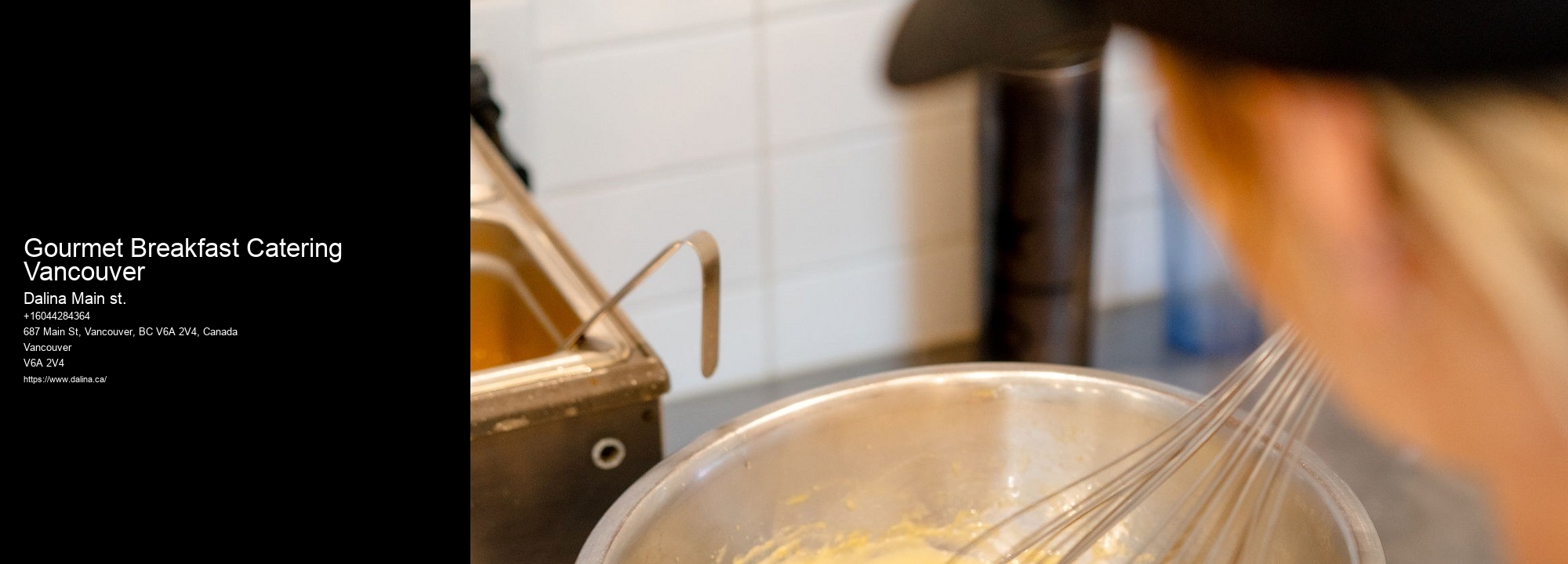 Custom catering menus Gourmet Breakfast Catering Vancouver
