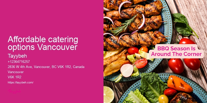 Healthy Catering Menu Vancouver