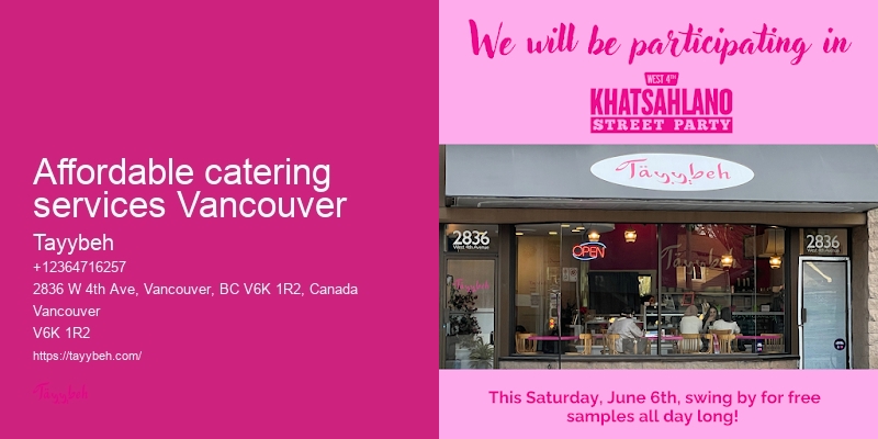 Syrian Food for Parties Vancouver