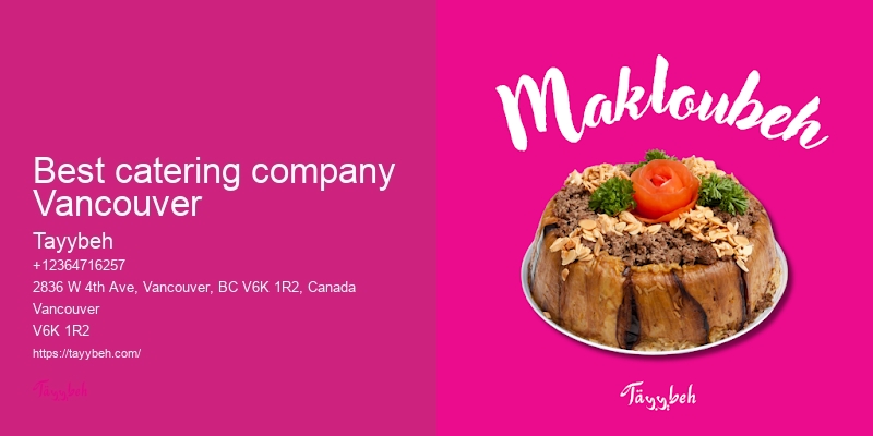Catering for corporate functions Vancouver