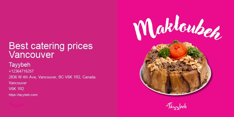 Catering services for social events Vancouver