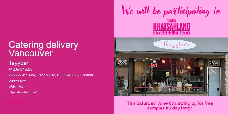 Syrian Catering for Events Vancouver