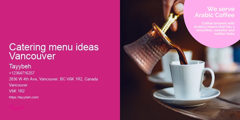 Catering for weddings and events Vancouver
