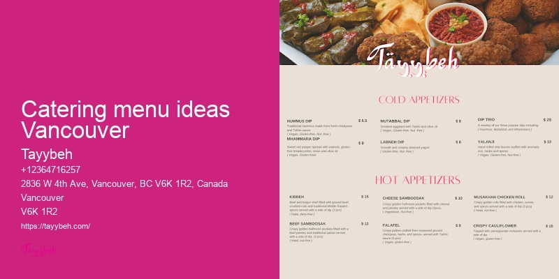 Catering for Private Events Vancouver