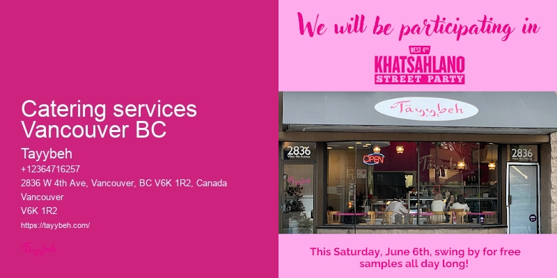 Syrian Food for Catering Vancouver
