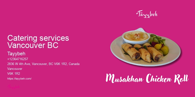 Vancouver catering menus