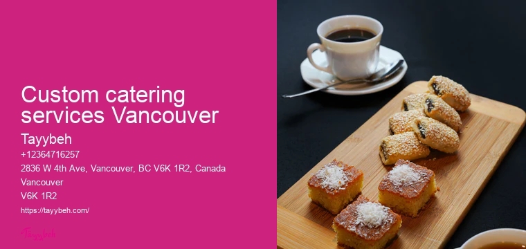 Wedding reception catering Vancouver