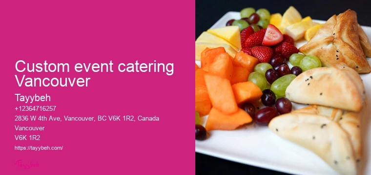 Custom Catering for Events Vancouver