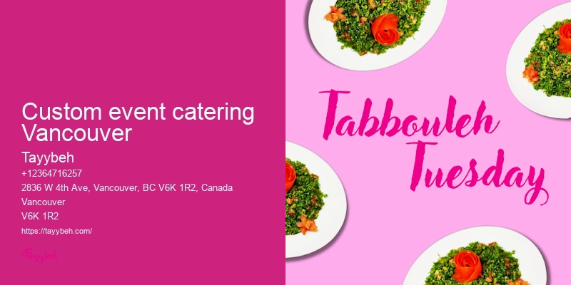 Vancouver private party catering