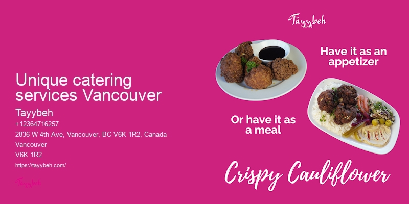 Custom catering services Vancouver