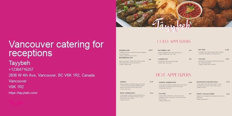 Catering for special occasions Vancouver
