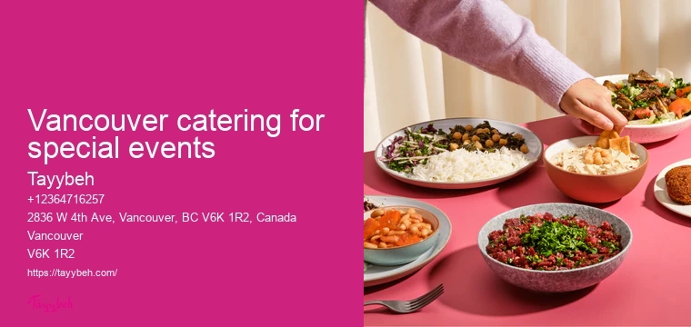 Vancouver catering for weddings and receptions