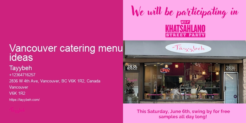 Syrian Event Food Vancouver