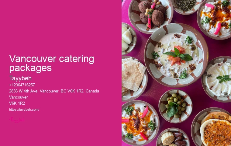 Wedding reception catering Vancouver
