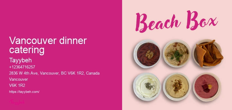 Catering menu ideas Vancouver
