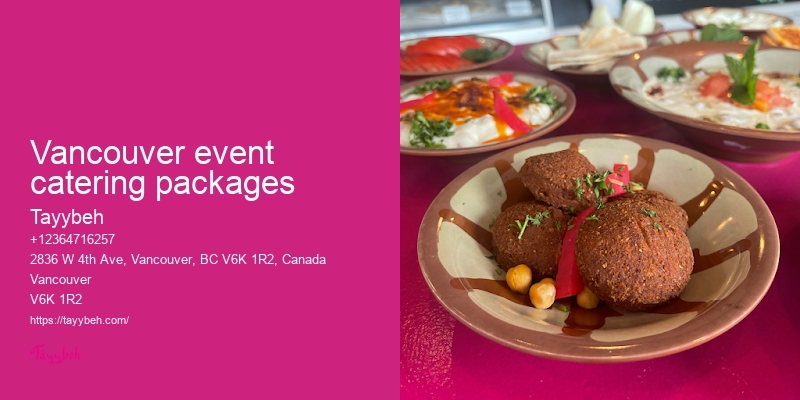 Catering menu ideas Vancouver