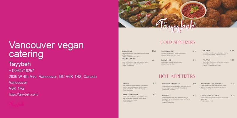 Syrian Dishes for Special Occasions Vancouver