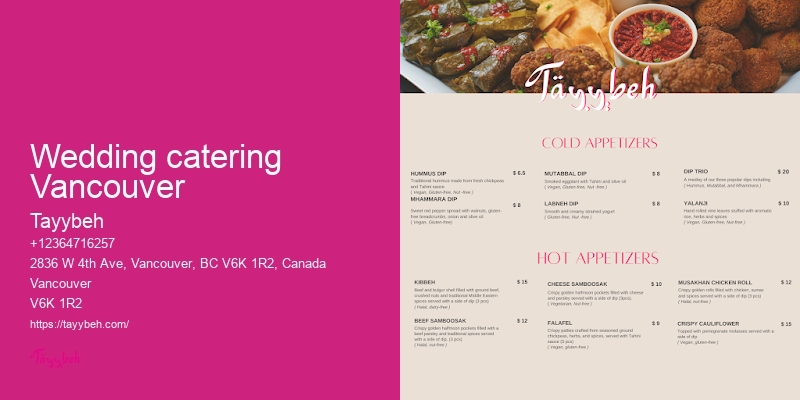 Vancouver event catering services
