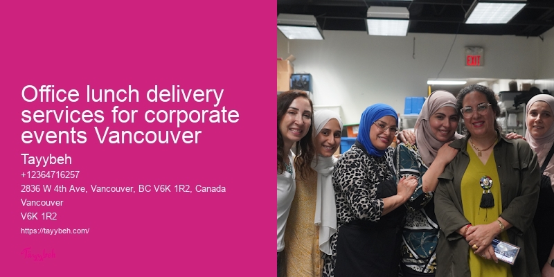 Office lunch delivery services for corporate events Vancouver
