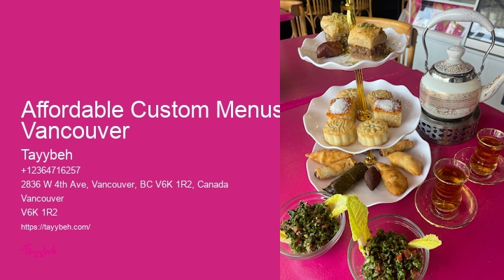Custom Menu Planning Services Affordable Custom Menus Vancouver