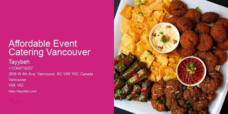 Custom Catering Menus Affordable Event Catering Vancouver