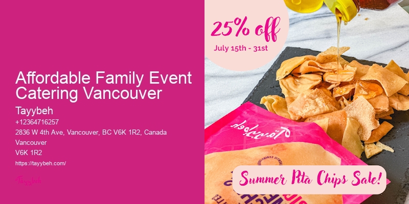 Affordable Family Event Catering Vancouver Professional Event Food Services