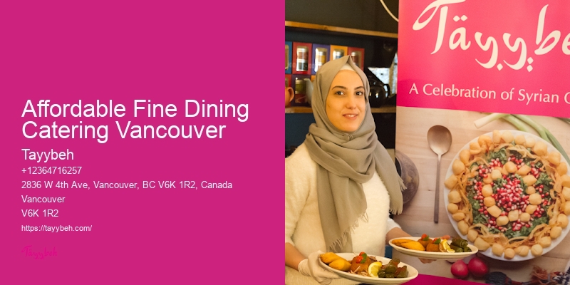 Affordable Fine Dining Catering Vancouver’S Premier Wedding Food Caterers
