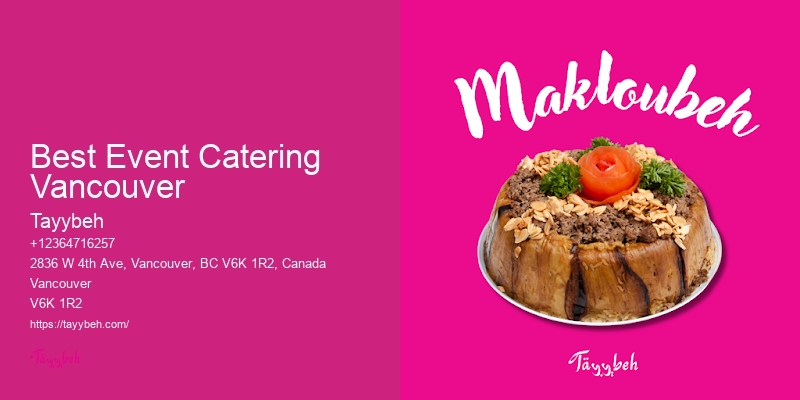 Best Event Catering Vancouver Banquet Catering Services