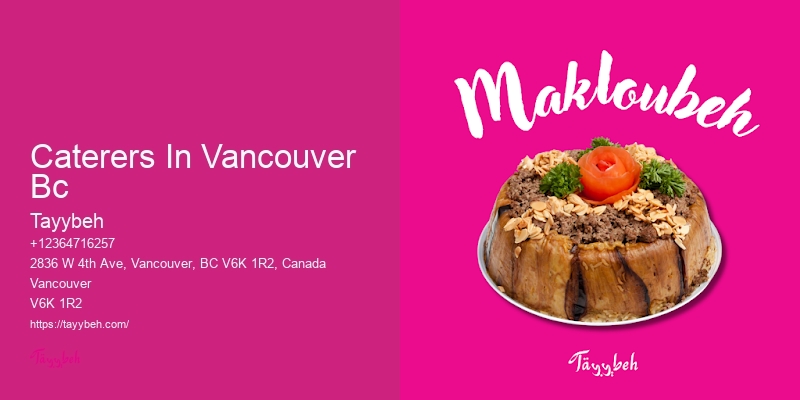 Local Event Caterers Caterers In Vancouver Bc