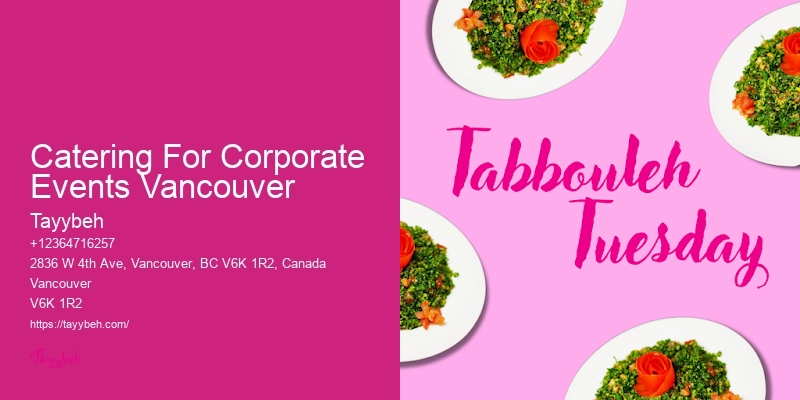Affordable Professional Catering Catering For Corporate Events Vancouver