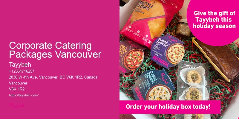 Corporate Catering Packages Vancouver Banquet Food Planning Services