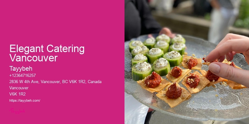 High-End Catering Packages Elegant Catering Vancouver