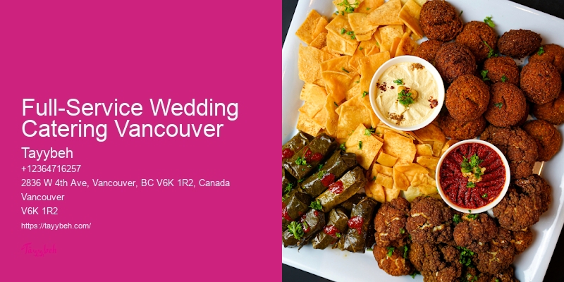 Full-Service Wedding Catering Vancouver Custom Wedding Menus