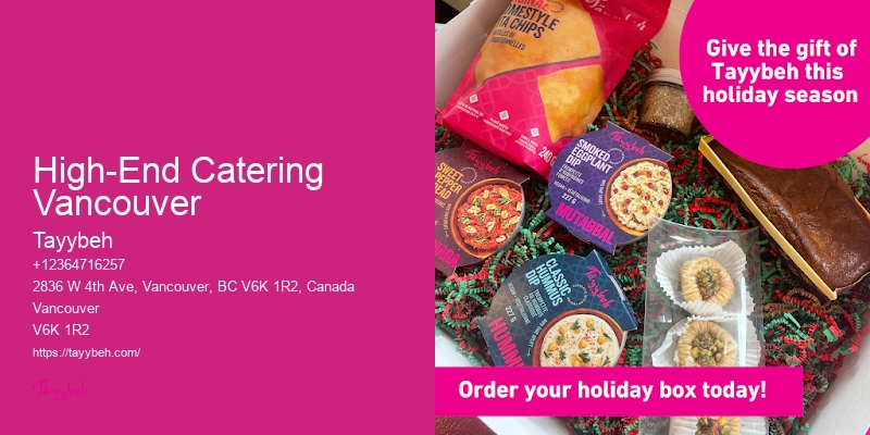 Event Menu Customization High-End Catering Vancouver
