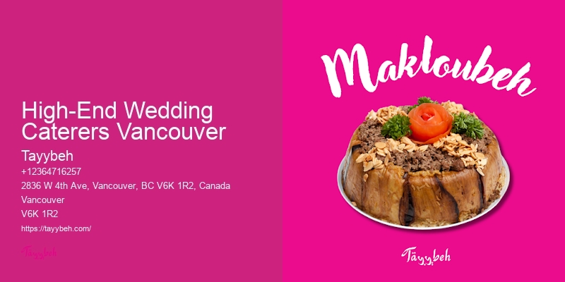 Premier Catering Companies High-End Wedding Caterers Vancouver