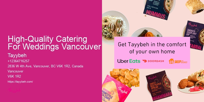 Personalized Wedding Menus High-Quality Catering For Weddings Vancouver