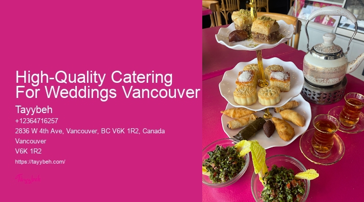 High-End Personalized Wedding Menus High-Quality Catering For Weddings Vancouver