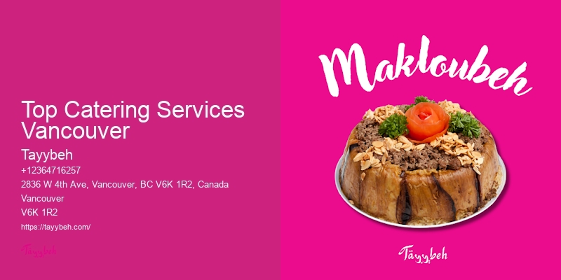 Top Catering Services Vancouver  Premier Corporate Catering