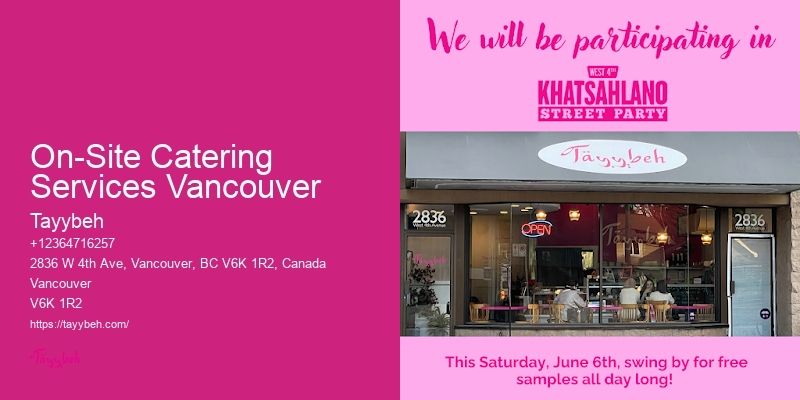 Corporate Event Caterers In On-Site Catering Services Vancouver