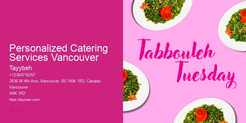 High-End Wedding Food Menus Personalized Catering Services Vancouver