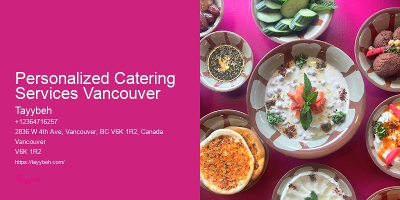 Personalized Party Menus Personalized Catering Services Vancouver