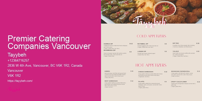 Top Catering Professionals In Premier Catering Companies Vancouver