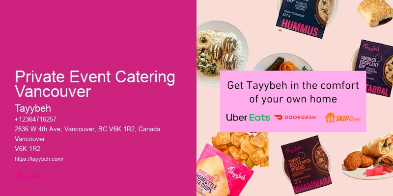 Private Event Catering Vancouver Full-Service Event Catering