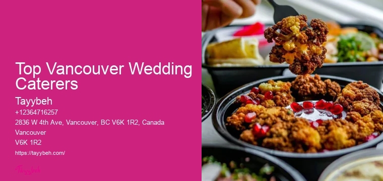 High-Quality Food Caterers Top Vancouver Wedding Caterers