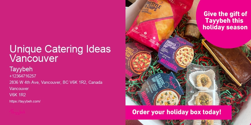 Local High-Quality Banquet Catering Unique Catering Ideas Vancouver