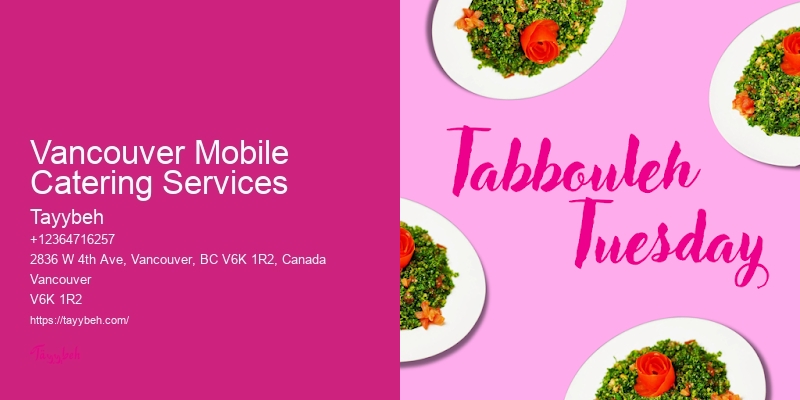 Private Event Catering Vancouver Mobile Catering Services