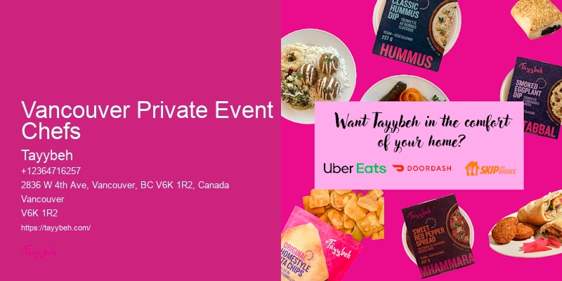 Vancouver Private Event Chefs Premier Event Catering Companies